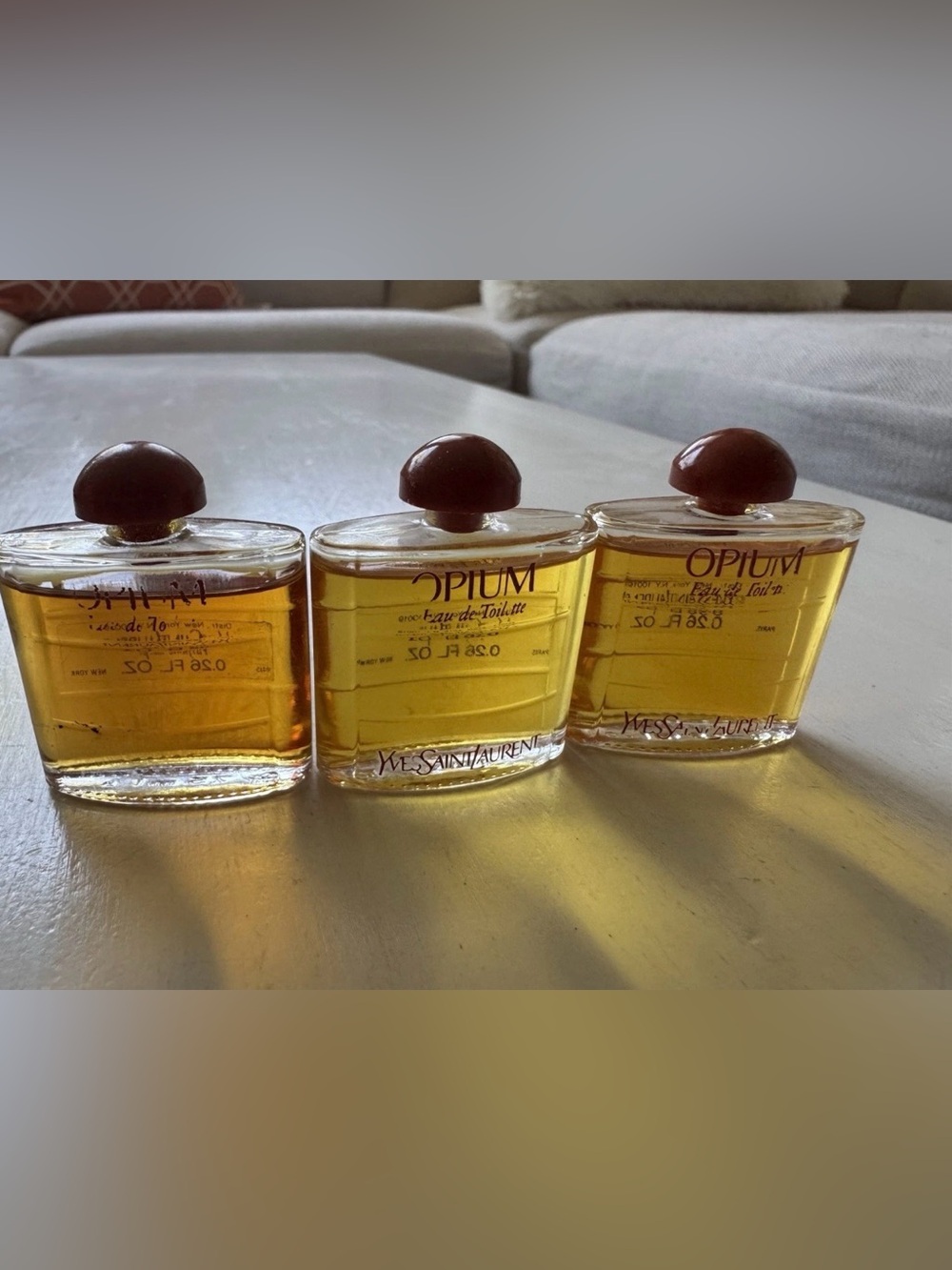 MINIATURE Vintage Original YSL OPIUM EDT .26oz Travel Perfume RED CAP